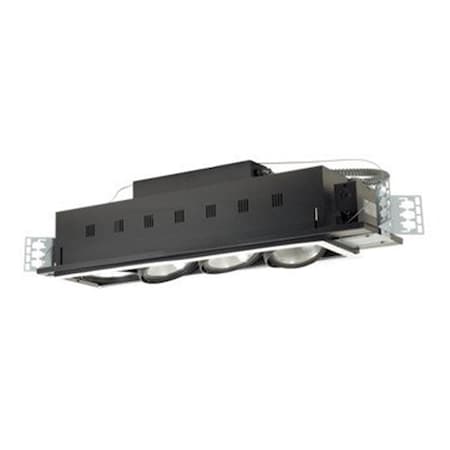 Gorgeousglow Double Gimbal 4 Light Linear - Black Interior with White Trim GO3014880